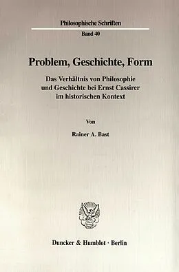 E-Book (pdf) Problem, Geschichte, Form. von Rainer A. Bast