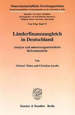 E-Book (pdf) Länderfinanzausgleich in Deutschland. von Christian Jacobs