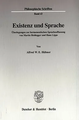 E-Book (pdf) Existenz und Sprache. von Alfred W. E. Hübner