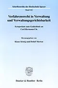E-Book (pdf) Verfahrensrecht in Verwaltung und Verwaltungsgerichtsbarkeit. von 