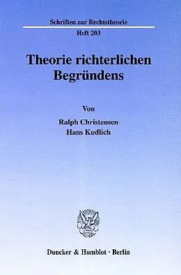 E-Book (pdf) Theorie richterlichen Begründens. von Hans Kudlich