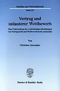 E-Book (pdf) Vertrag und unlauterer Wettbewerb. von Christian Alexander