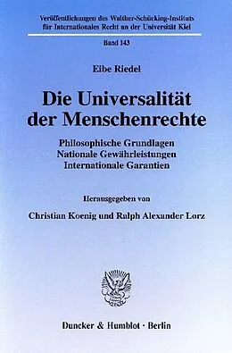 E-Book (pdf) Die Universalität der Menschenrechte. von Eibe H. Riedel