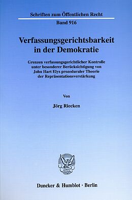 E-Book (pdf) Verfassungsgerichtsbarkeit in der Demokratie. von Jörg Riecken
