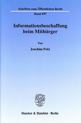 E-Book (pdf) Informationsbeschaffung beim Mitbürger. von Joachim Pohl