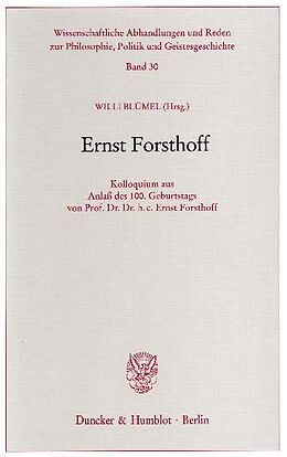 E-Book (pdf) Ernst Forsthoff. von 