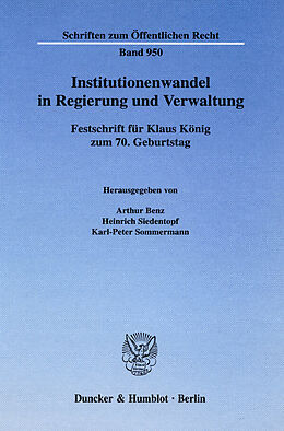 E-Book (pdf) Institutionenwandel in Regierung und Verwaltung. von 