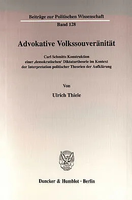 E-Book (pdf) Advokative Volkssouveränität. von Ulrich Thiele