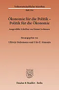 E-Book (pdf) Ökonomie für die Politik - Politik für die Ökonomie. von Reimut Jochimsen