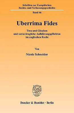 E-Book (pdf) Uberrima Fides. von Nicole Schneider