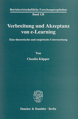 E-Book (pdf) Verbreitung und Akzeptanz von e-Learning. von Claudia Küpper