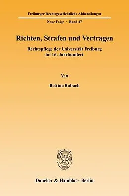 E-Book (pdf) Richten, Strafen und Vertragen. von Bettina Bubach