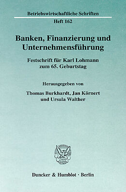 E-Book (pdf) Banken, Finanzierung und Unternehmensführung. von 
