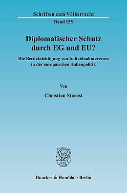 E-Book (pdf) Diplomatischer Schutz durch EG und EU? von Christian Storost
