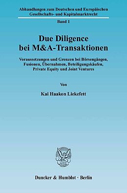 E-Book (pdf) Due Diligence bei M&amp;A-Transaktionen. von Kai Haakon Liekefett