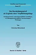 E-Book (pdf) Das Bescheidungsurteil als Ergebnis einer Verpflichtungsklage. von Christian Bickenbach