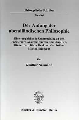 E-Book (pdf) Der Anfang der abendländischen Philosophie. von Günther Neumann