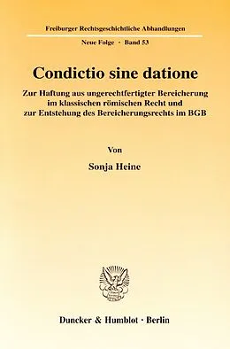 E-Book (pdf) Condictio sine datione. von Sonja Heine