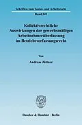 E-Book (pdf) Kollektivrechtliche Auswirkungen der gewerbsmäßigen Arbeitnehmerüberlassung im Betriebsverfassungsrecht. von Andreas Jüttner