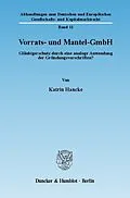 E-Book (pdf) Vorrats- und Mantel-GmbH. von Katrin Hancke