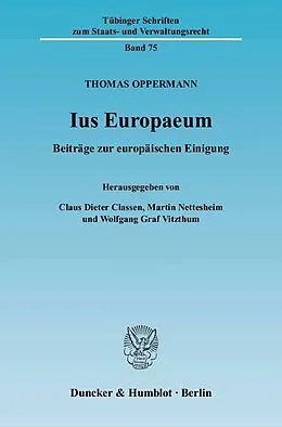E-Book (pdf) Ius Europaeum. von Thomas Oppermann