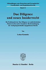 E-Book (pdf) Due Diligence und neues Insiderrecht. von Lukas Kemnitz