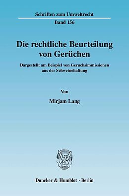 E-Book (pdf) Die rechtliche Beurteilung von Gerüchen. von Mirjam Lang