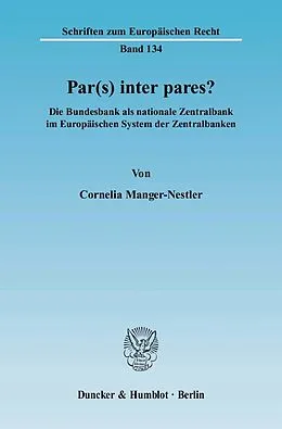E-Book (pdf) Par(s) inter pares? von Cornelia Manger-Nestler