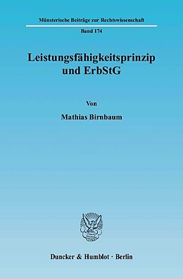 E-Book (pdf) Leistungsfähigkeitsprinzip und ErbStG. von Mathias Birnbaum