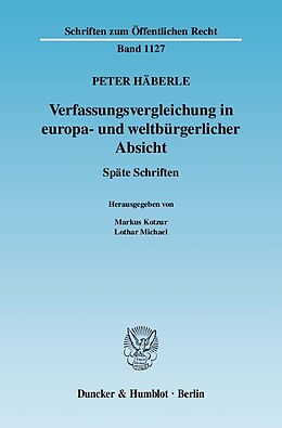 E-Book (pdf) Verfassungsvergleichung in europa- und weltbürgerlicher Absicht. von Peter Häberle