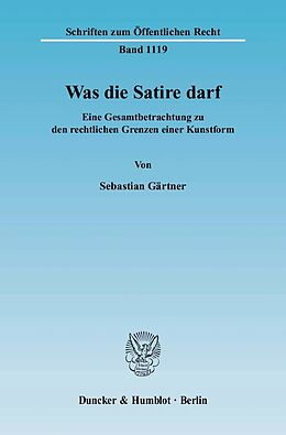 E-Book (pdf) Was die Satire darf. von Sebastian Gärtner