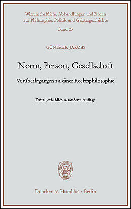 E-Book (pdf) Norm, Person, Gesellschaft. von Günther Jakobs