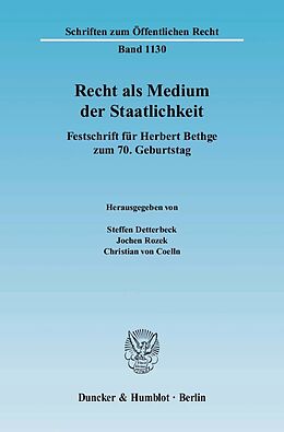 E-Book (pdf) Recht als Medium der Staatlichkeit. von 