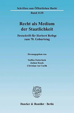 E-Book (pdf) Recht als Medium der Staatlichkeit. von 