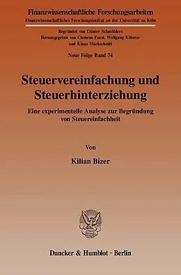 E-Book (pdf) Steuervereinfachung und Steuerhinterziehung. von Kilian Bizer