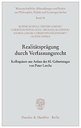 E-Book (pdf) Realitätsprägung durch Verfassungsrecht. von 