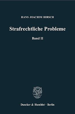 E-Book (pdf) Strafrechtliche Probleme. von Hans Joachim Hirsch