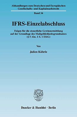E-Book (pdf) IFRS-Einzelabschluss. von Julien Köhrle