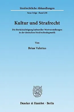 E-Book (pdf) Kultur und Strafrecht. von Brian Valerius