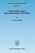 E-Book (pdf) Rechtsschutz gegen geheimdienstliche Aktivitäten. von Thorsten Kornblum