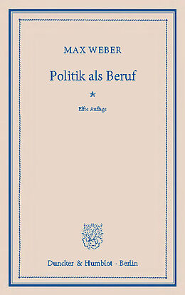 E-Book (pdf) Politik als Beruf. von Max Weber