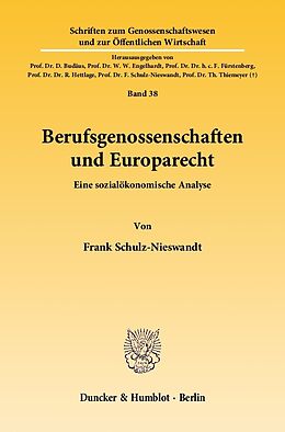 E-Book (pdf) Berufsgenossenschaften und Europarecht. von Frank Schulz-Nieswandt