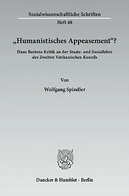 E-Book (pdf) »Humanistisches Appeasement«? von Wolfgang Spindler
