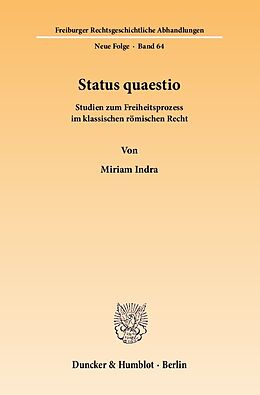 E-Book (pdf) Status quaestio. von Miriam Indra