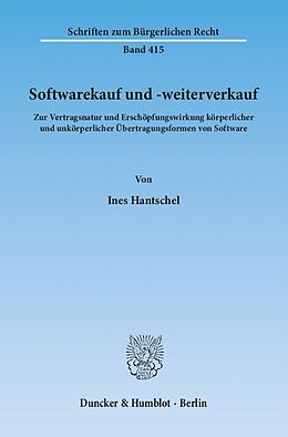 E-Book (pdf) Softwarekauf und -weiterverkauf. von Ines Hantschel