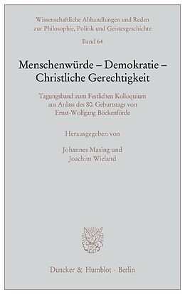 E-Book (pdf) Menschenwürde - Demokratie - Christliche Gerechtigkeit. von 