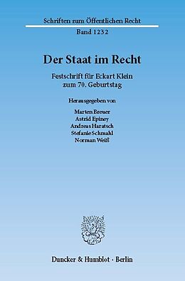 E-Book (pdf) Der Staat im Recht. von 