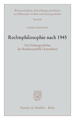 E-Book (pdf) Rechtsphilosophie nach 1945. von Hasso Hofmann