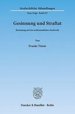 E-Book (pdf) Gesinnung und Straftat. von Frauke Timm