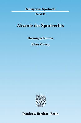 E-Book (pdf) Akzente des Sportrechts. von 